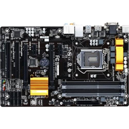 Gigabyt GA-H97-HD3 original motherboard LGA 1150 DDR3 USB2.0 USB3.0 SATA3 H97-HD3 32GB H97 Desktop Motherboard