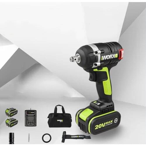 WORX Burshless Impact Cordless Wrench 320NM Max Torque Socket Wrench 20V 4000mAh Lithium-Ion Battery Wrench Power Tools Woodwork