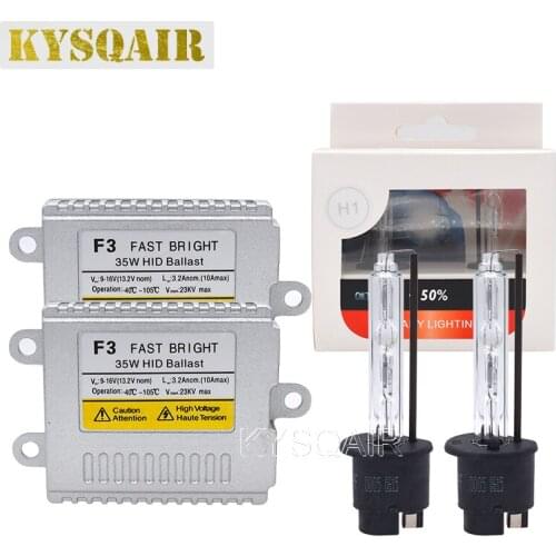 KYSQAIR AC 35W Yeaky Car Headlight Kit Xenon H7 4500K H1 5500K H11 6500K D2H H3 Yeaky Car Bulb 12V F3 Fast Start Slim Ballast