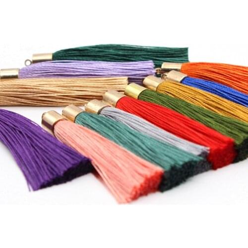 10Pcs 55mm Metal Silk thread Vintage Leather Tassels / jewelry accessories / jewelry / earrings craft accessories Decorative