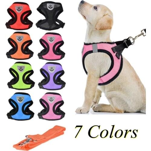 Nylon Mesh Cat Harness And Leash Breathable Kitten Cats Harnesses Small Dog Puppy Harness For French Bulldog Chihuahua Pug