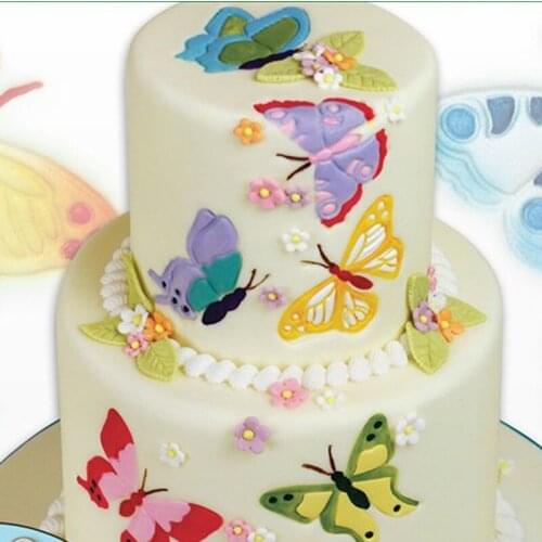 New Butterfly Fondant Cake Silicone Mold DIY Cake Baking Tools Birthday Wedding Decoration Cake Decorating Tools Chocolate Mold