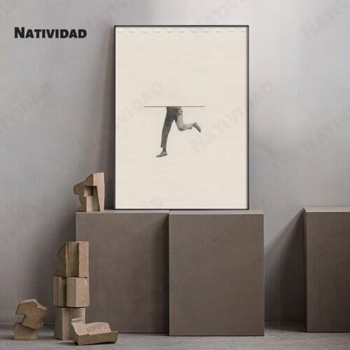 Half-Length Photo Jumping Two-Color Puzzle Visual Enjoyment Art Canvas Painting Canvas Living Room Home Spray Painting