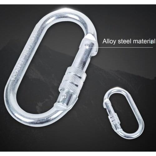 Small Great Heavy Duty Locking Carabiner Clips Sturdy Climbing Hanger Hooks Easy to Storage for Rock Climbing
