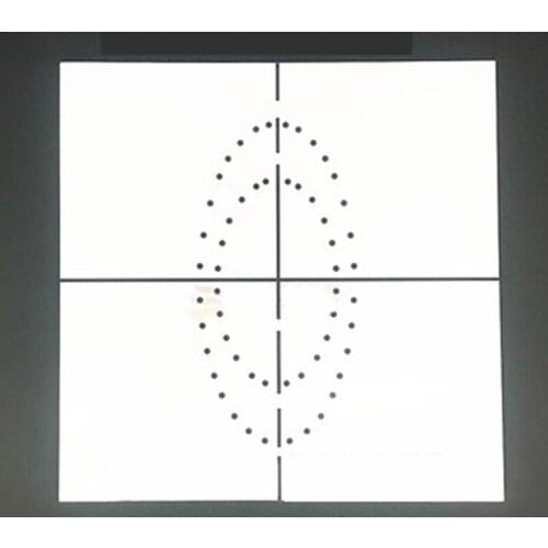 1 Piece Rubber Dam Template Dental Rubber Dam Punch Hole Board Plastic Barrier Positioning Template with Scale Clinic