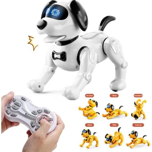 JJRC R19 Dog RC Robot Intelligent Programming Interaction With Music Children Remote Control Animals Toys Puppy Gift For Kids