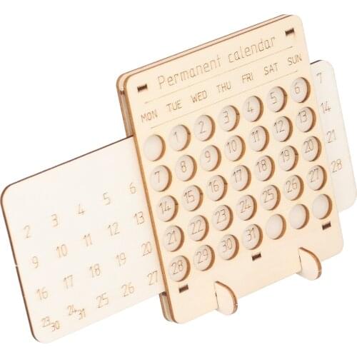 Yearly Wooden DIY Calender Assembly Toy Personality Educational Children Kids Science Toy planner