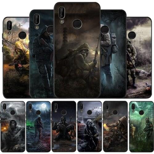 Black TPU Silicone Soft Phone Case Stalker Clear Sky For Huawei 40 30 20 10 9 Lite Pro P smart 2019 Y6 Y6 Prime2019 Y9 2018