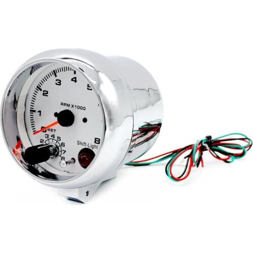 Universal 3.75'' 95mm Auto Tachometer Gauges 7 Color Displaying LED 0-8000RPM