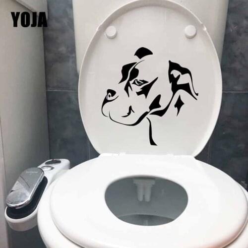 YOJA 23X23.3CM Bull Mastiff Dog Animals Pets Wall Sticker Bedroom Home Decor Toilet Decal T5-1441