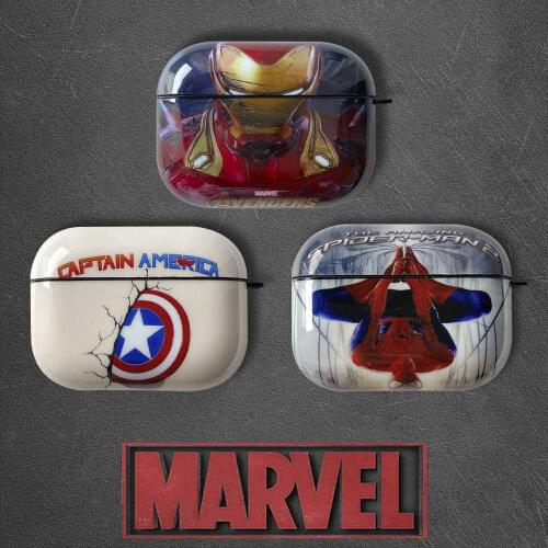 Marvel Comic Style Iron Man Spiderman Cases for Airpods Pro 1/2 Protective Bluetooth Wireless Earphone Cover Charging Box