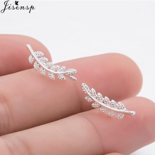 Jisensp Bohemian Retro Leaves Earrings for Women Boho Statement Jewelry Earing Fashion Leaf Feather Stud Earrings 2019 Wholesale
