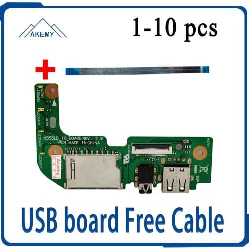 1-10 pcs For Asus X555 X555L X555LD X555LD_IO USB AUDIO CARD READER BOARD REV:2.0 MB 100% Tested Fast Ship