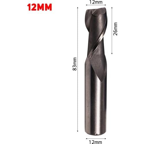 1 Pc Drill Bit CNC Straight Shank Router Bit 2 Flute End Mill HSS Cutter Router Tool Bits 4/6/8/10/12mm Milling Cutter Tool