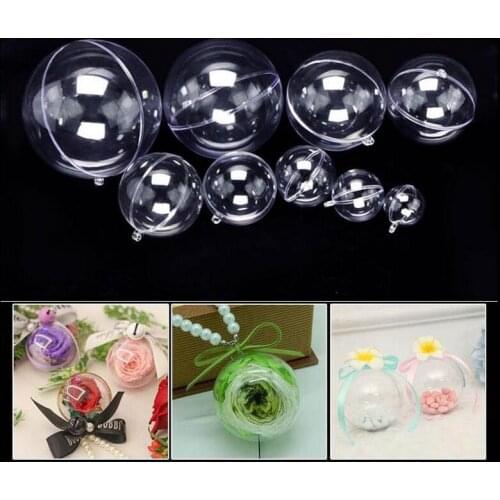 10pcs/Lot Christmas Decorations for home Christmas ball Transparent Xmas Tree hanging ball wedding marriage party decorations