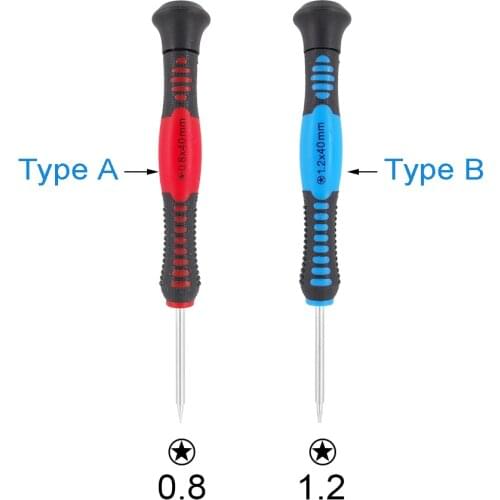 140mm High Quality Colorful 0.8 Pentalobe for iPhone 4 5 6 7 / 1.2 Pentacle for iPad Open Tool 5 Star Screwdriver 1400pcs/lot