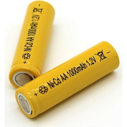 2016 Ni-Cd 1000 mAh 1.2V AA Rechargeable Battery For LED Flashlight battery