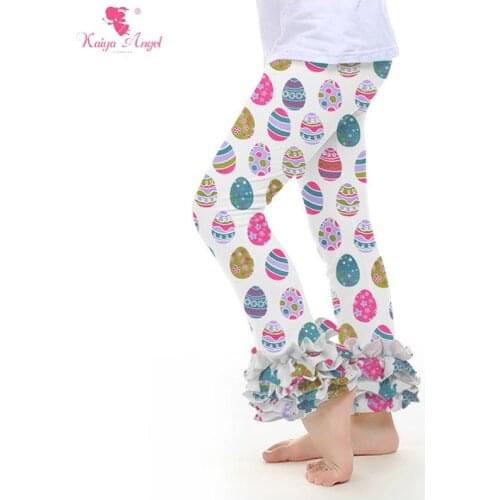 2017 Girls Leggings Wholesale Baby Boutique Clothing Kids Ruffle Pants Pink Leggings Christmas Leggings Girls Kids Leggings 2-8T