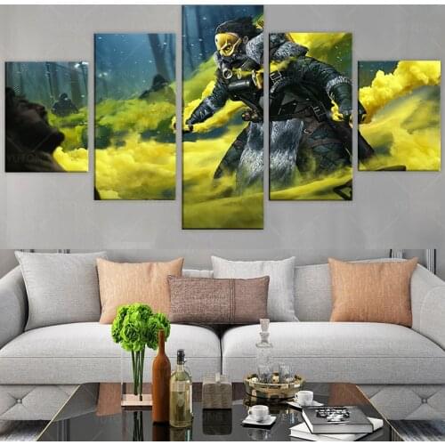 5pcs Apex Legends Bloodhound FPS Shooting Game Poster Art Wall Decor Paintings Canvas Paintings Wall Art Home Decor