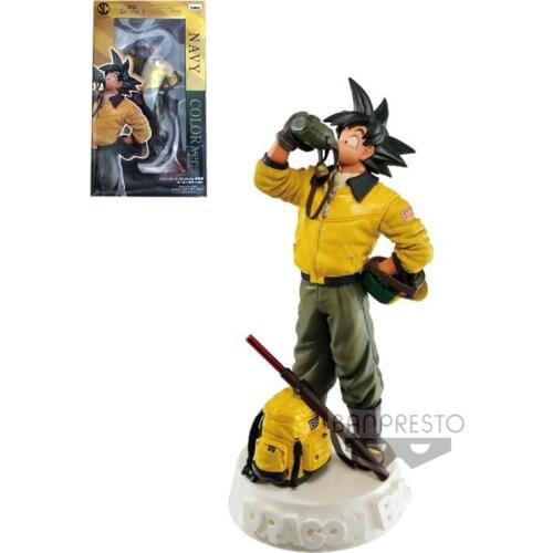 Bandai Original Dragon Ball Anime Figures Goku drinking Water PVC Action Figure Hand-Model Collections Dolls Toys Gifts For Boys