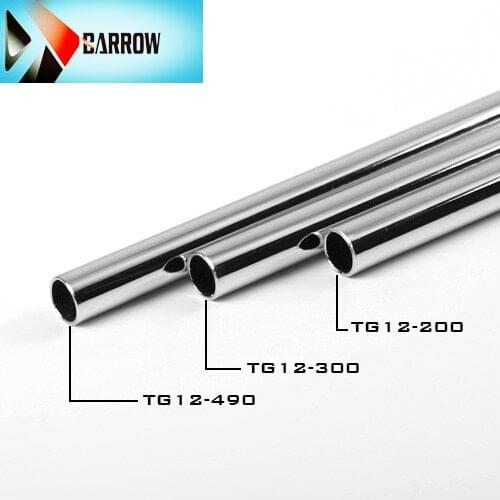 Barrow copper Chrome plating metal hard tube 200mm 10*12mm/12*14mm/14*16mm water cooling rigid pipe,TG 12/14/16