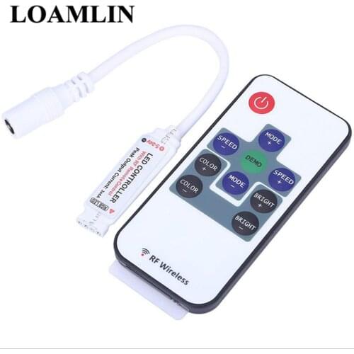 Mini 10Key RF Wireless LED Remote Controller DC12-24V RGB LED Controller For 3528 5050 LED Strip
