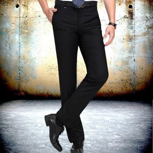 2019 New Spring Thin section mens office trousers high waist thin loose business casual suit pants Professional dress trousers