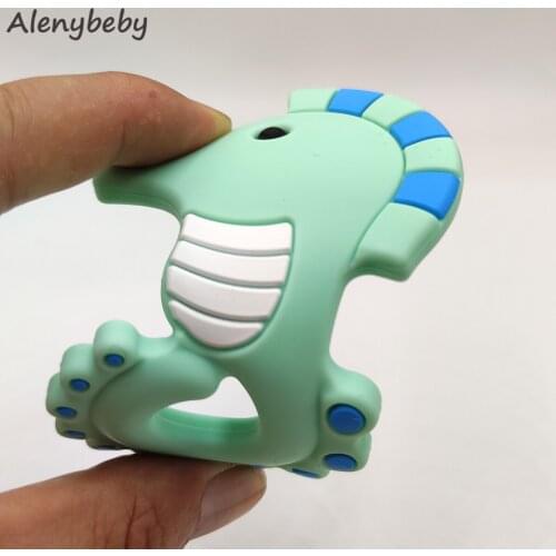 Baby Silicone Hippocampus Shape Animal Teether Infant Teething Pearl Beads For DIY Nursing Necklace Pendant Accessories Toys