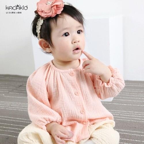 KACAKID Children Girls Blouse Shirt Lovely Lolita Style Kids Baby Girls Blouse Shirt Cotton Fashion Kid Baby Girls Blouse ka3111