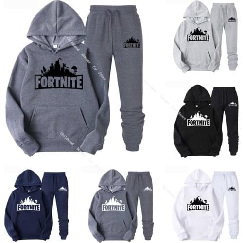 Fortnite Hoodie Pants Set Sweatshirt Hoodies Men Fornite Boys Clothes Suit Fortnight Fall Winter Game Anime Peripheral Kids GIft