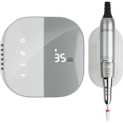 2021 New Nail Drill 35000RPM Electric Nail File HD Display Metal Manicre Machine for Nail Art Equipment Nail Drill Bits Polisher