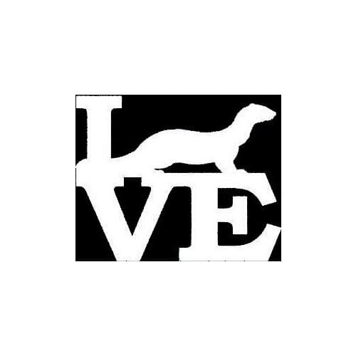Cute wild animals Ferret Love Sticker Harness For Window Door Kayak Vinyl Decal 13x13cm