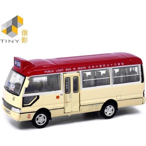 Tiny 1:76 Toyota Coaster Red Minibus NO.08 Simulation Model Car