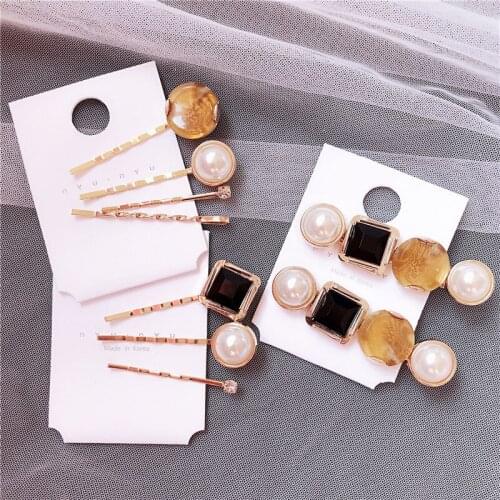 Fashion pearls Hairpins Hair Accessories for Women Girls Spring clips Hair Clips Elegant lady Hair Clips Barrette Headwear