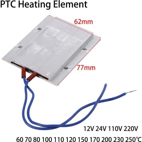 PTC Heating Element 12V 24V 110V 220V Constant Temperature Thermistor Air Heating Sensor Aluminum Hair Dryer Curlers Heater