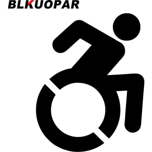 BLKUOPAR for Disabled Sign Car Stickers Waterproof Occlusion Scratch Decals Cartoon SunscreenSurfboard DecorCar Label