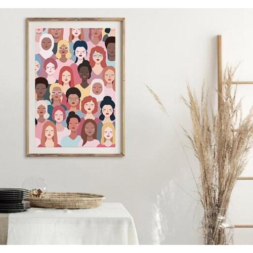 High-Definition Feminist Poster Girl Power Art Prints Empowered Women Modern Wall Canvas Painting