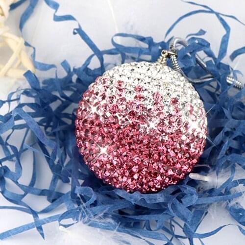 Car Interior Hanging Pendant Union Jack Diamond Crystal Bling Round Ball Ornament For Mini Cooper S JCW R55 R56 F54 Accessories