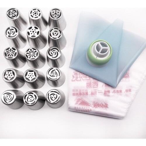 Russian Piping Tips Russian Cake Nozzles Icing Tips Pastry Bag For Cake Cupcake Decorating Supplies Piping Tips Russian Tips Set