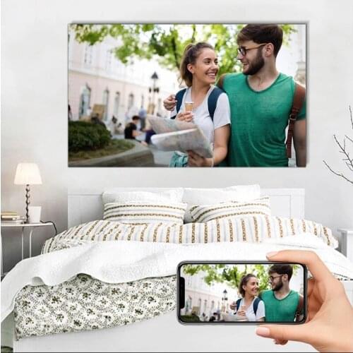 Modern Custom Photo Canvas Prints Painting Family Picture Lover Child Pet Wedding Birthday Photo Personalized Poster DIY Gift