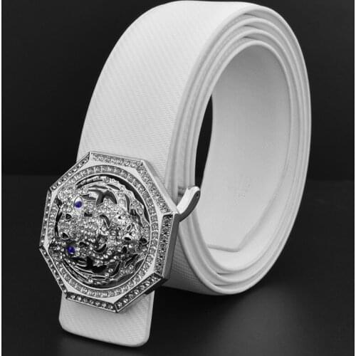 Tiger Golden buckle High Quality luxury brand ceinture homme Casual belt men 2020 new genuine leather Waist Strap wide Waistband