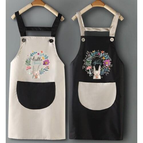 Waterproof And Oil Proof Apron Pink Aprons For Woman Baking Accessories Kitchen Accessories Cartoon Cute Householf Items