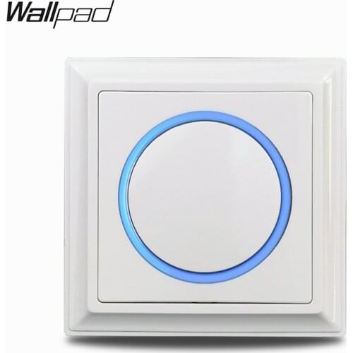 Wallpad White Cream 1 2 3 4 Gang Wall Light Switch 45A Cooker Unit Sensor Step Light Curtain Momentary Switch LED Indicator