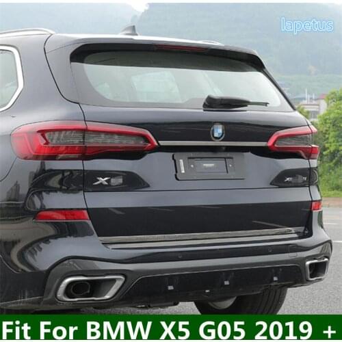 Lapetus Rear Tail Trunk Door Trim Exterior Mouldings Auto Tailgate Protection For BMW X5 G05 2019 2020 Stainless Steel Accessory