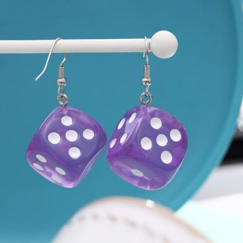 ZOSHI Creative Dice Cherry Pendant Earrings for Women Candy Color Umbrella Butterfly Dangles Earrings Fashion Jewelry