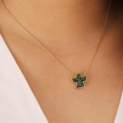 Vintage Creative Frosted Peace Dove Bird Pendant Necklace for Women Simple Geometric Clavicle Necklace Jewelry Gift YN1664