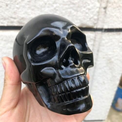 1Pcs Natural obsidian rose quartz crystal skulls for sale Stones home decorative skulls