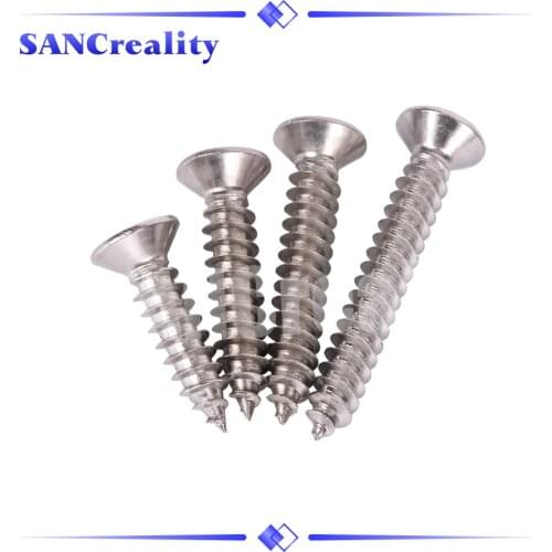 10pcs M6 304 Stainless steel Cross recessed countersunk Flat head tapping screws for 3d printer