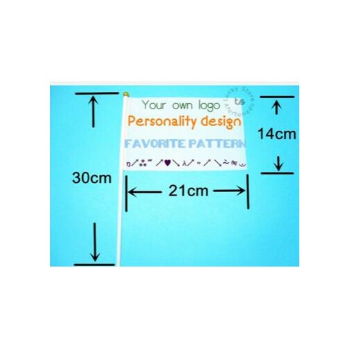 Custom printing Hand Flags Logo Flag Small 200pcs