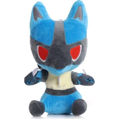 24cm TAKARA TOMY Lucario Plush Toys Doll Pokemon Soft Stuffed Animals Plush Dolls Gifts for Kids Children Birthday Gifts